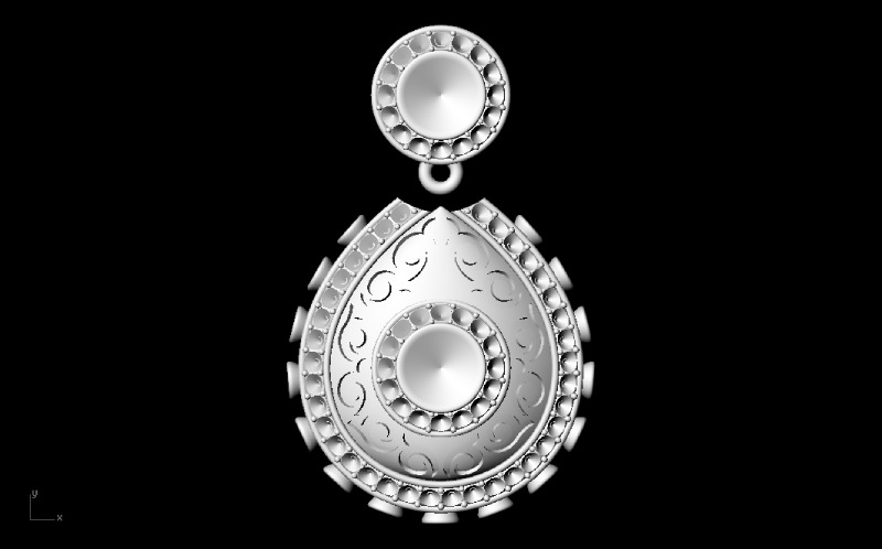 Silver Earring With Intricate Designs