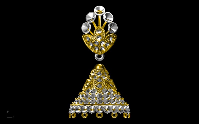 Beautiful Golden and While Women Earring