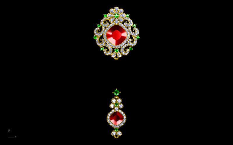 Red And White Designer Women Earring