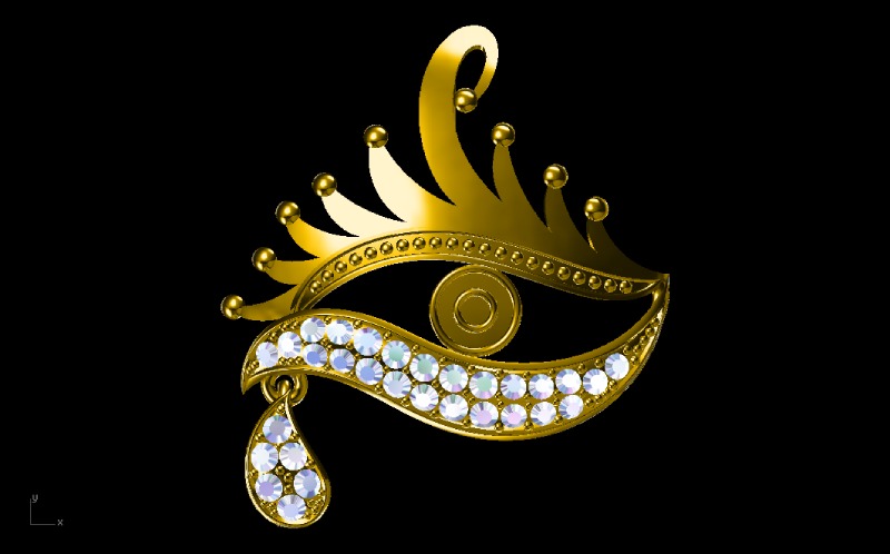 White and Gold Unique Earring