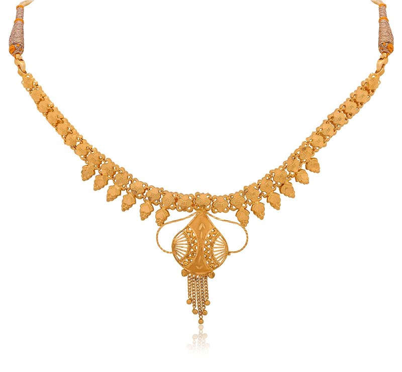 Fascinating Light Gold Multi Strand Necklace