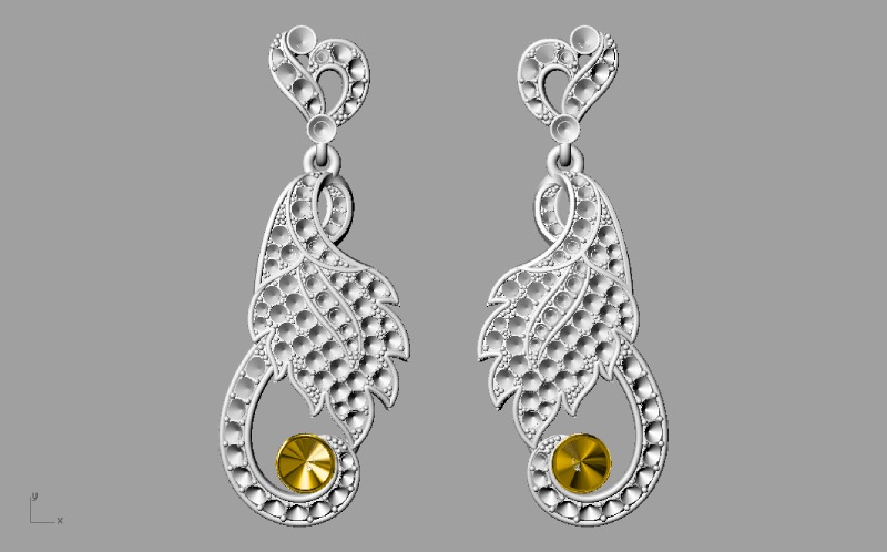 White and Golden Breathtaking Earring