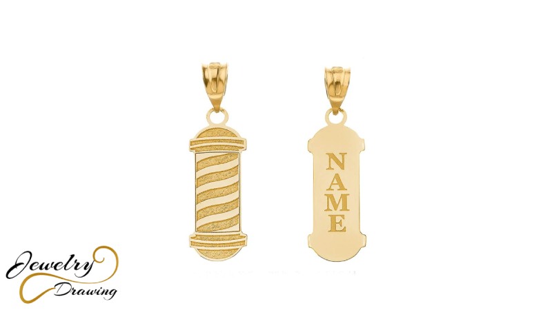 Beautiful double design combination name locket