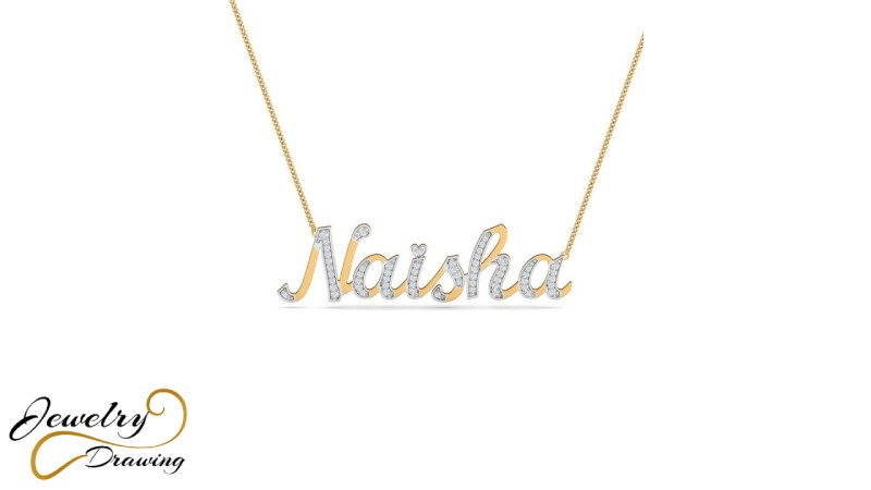 Golden name and diamond decoration special locket