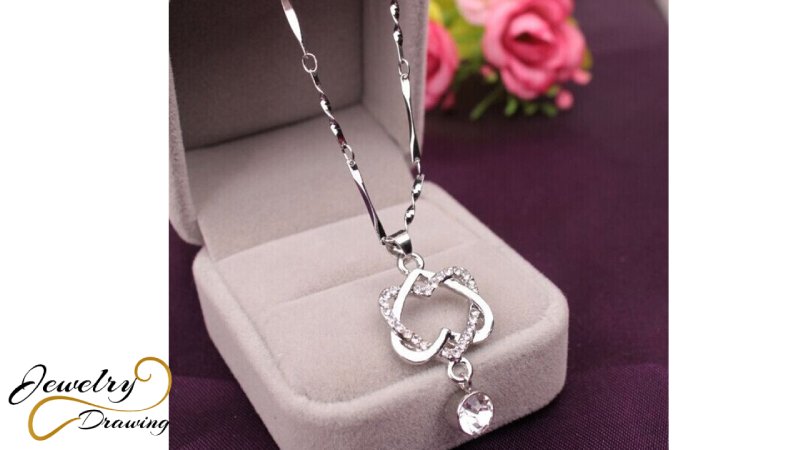 Heart combination design, silver pendant