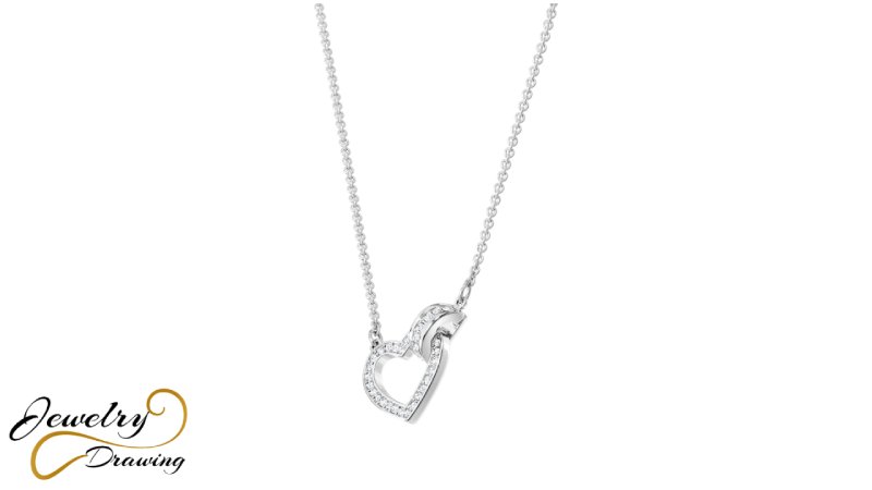 Heart shape design silver pendant