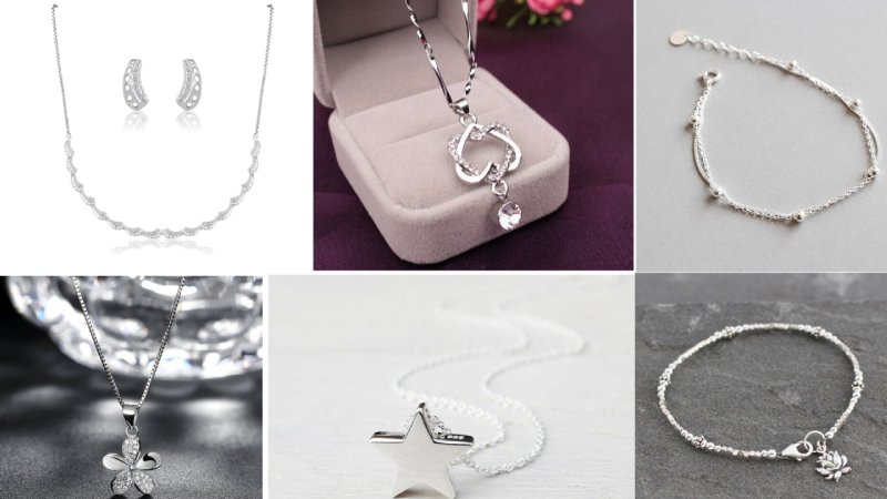 Silver Chain And Pendant Set