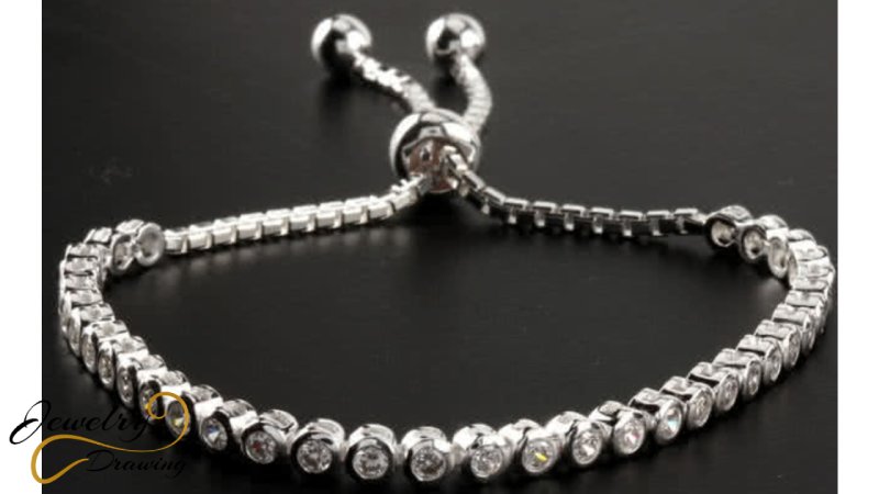Silver and small diamonds special necklace