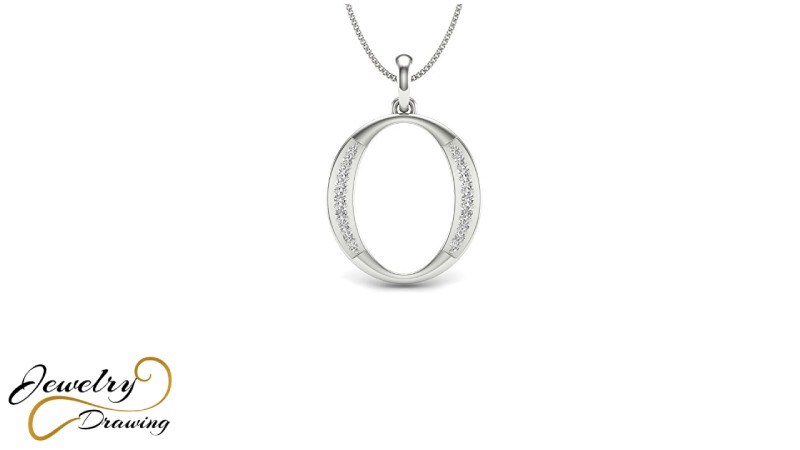 Silver first name character locket