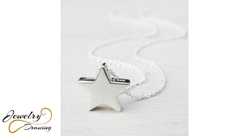 Star design silver pendant