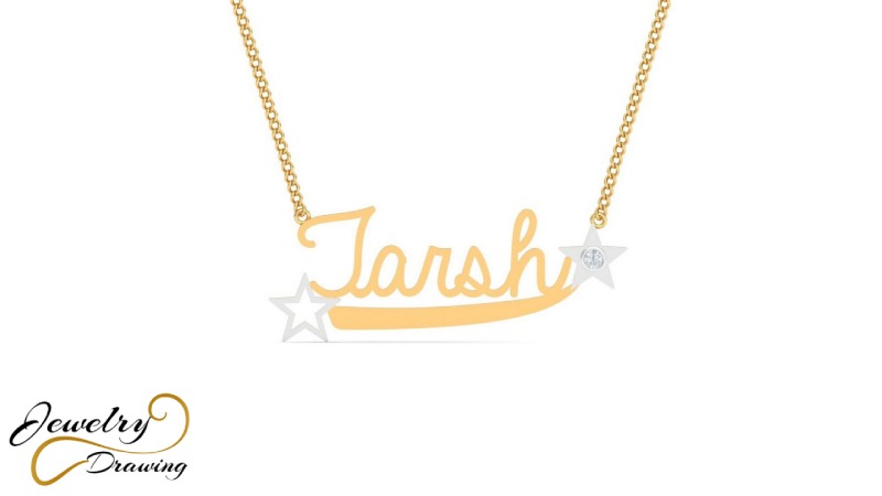 Triple material combination design star special name locket