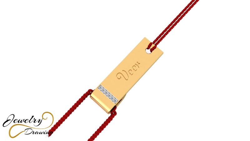 Unique design gold name locket