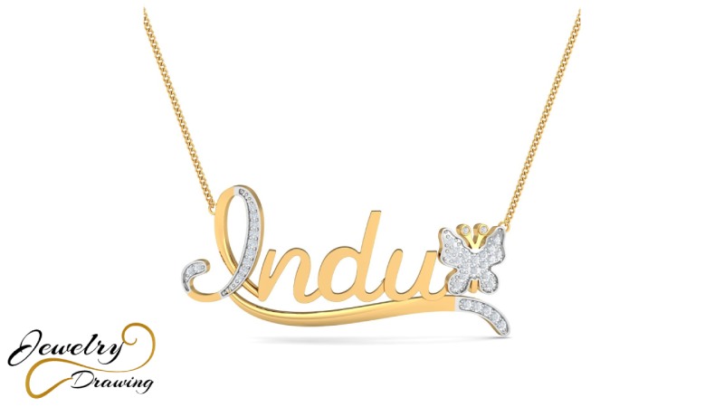 butterfly design name locket