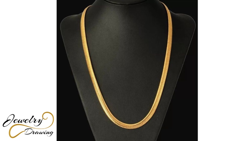 Beautiful long chain design gold jewellery