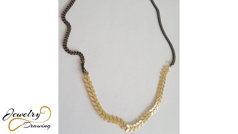 Gold and black legendary duo leaf special long chain design