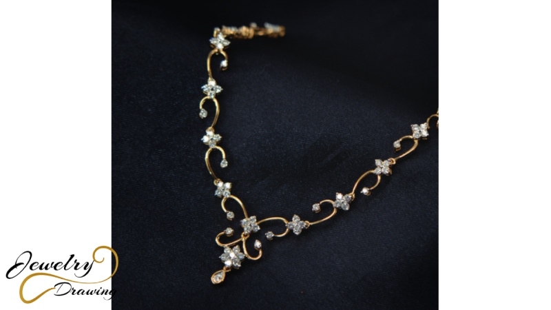 Princess limited edition, gold and diamond long chain jewellery design