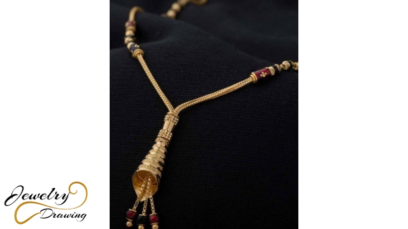 Ring design multi colour pearl special unique long chain design