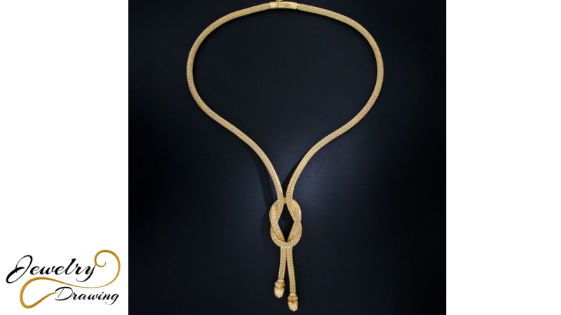 Unique cross hanging diamond design long chain gold jewellery