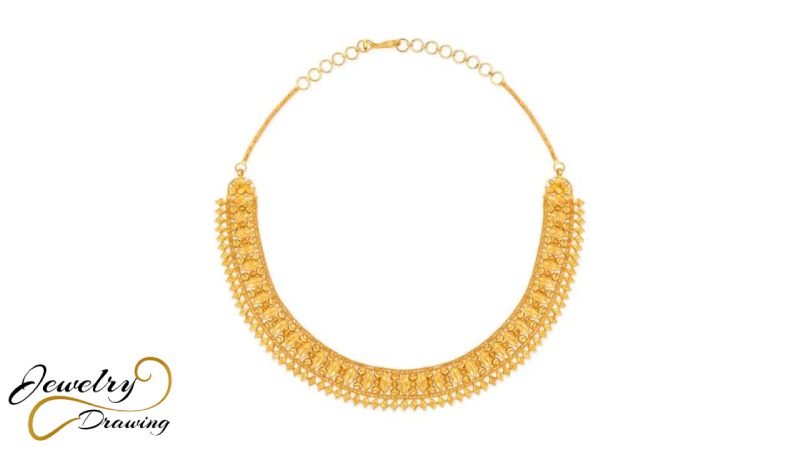 Diamond and gold edition unique lightweight necklace