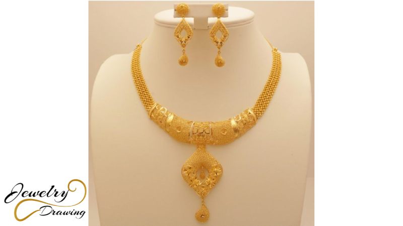 Diamond shape design special shiny jewellery set