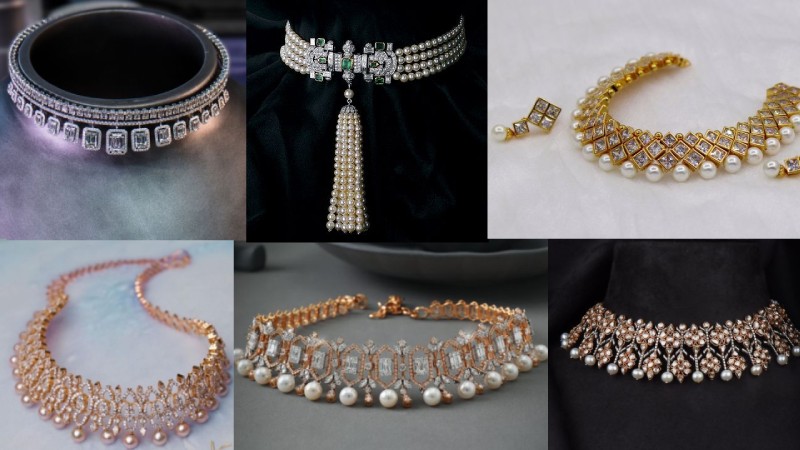 Pearl choker necklace