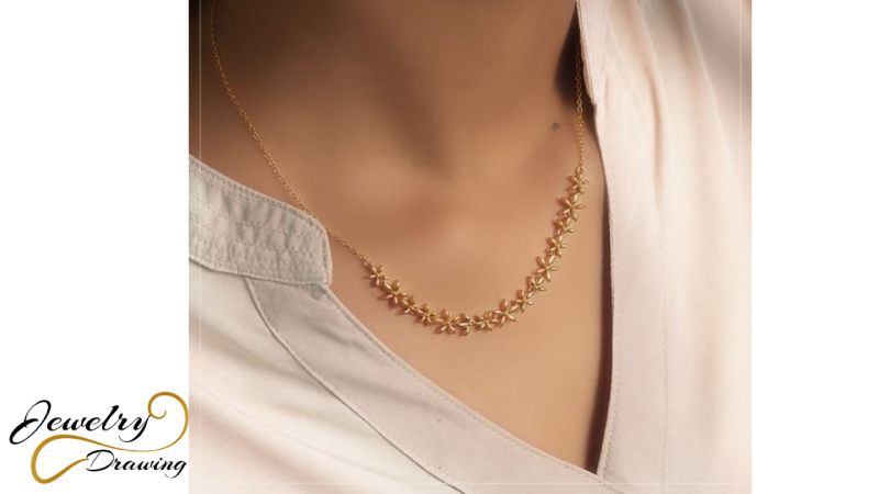 Small star design lightweight gold pendant