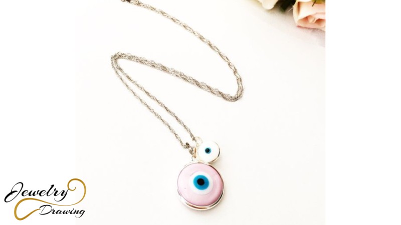 All white special silver pendant