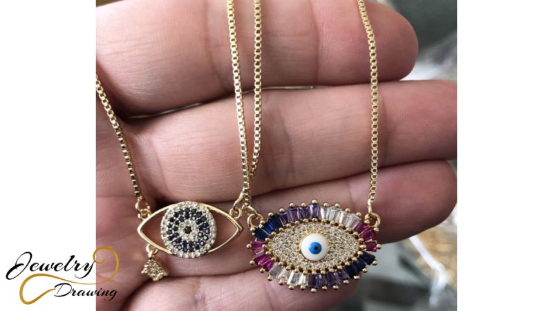 Circular designs and diamond combination multi colour pendant