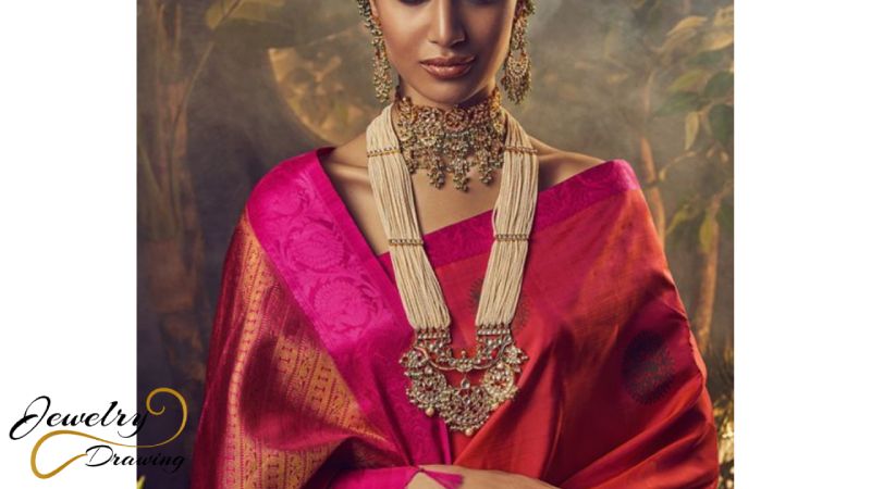 Complete artificial jewellery set with multi colour combination design