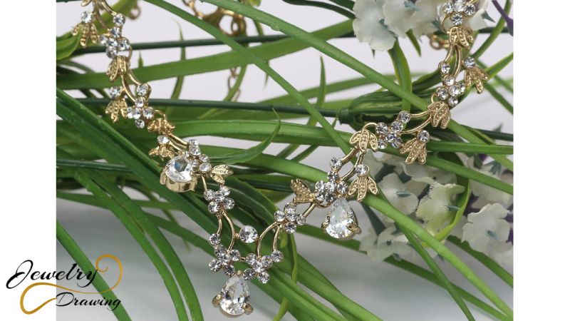 Gold and diamond combination flower and leaf designer artificial jewellery necklace