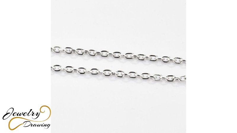 Simple small object connector platinum chain