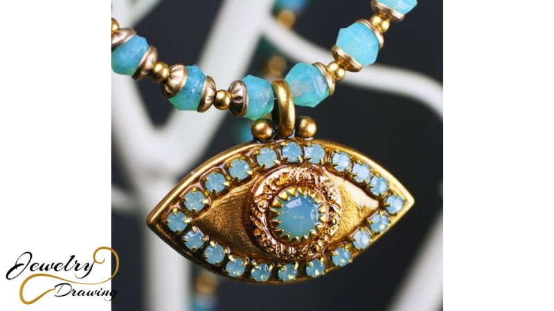 The eye of gold unique designer pendant