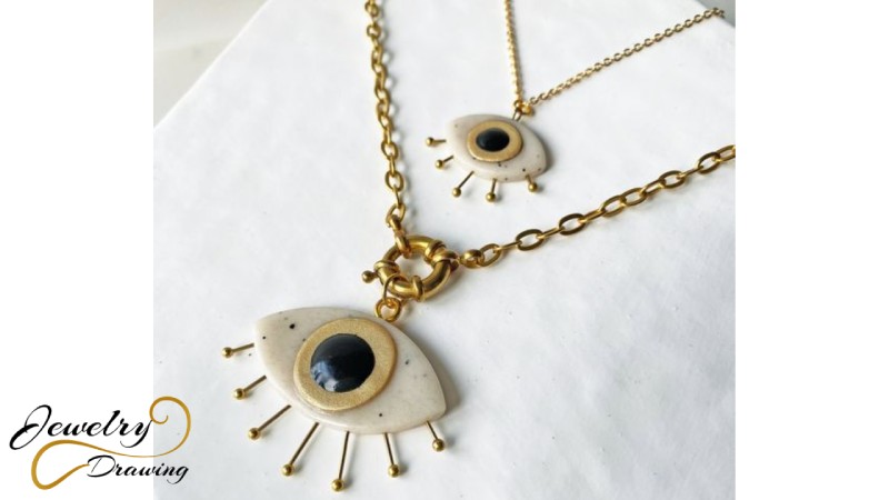 White, black and golden colour combination special pendant