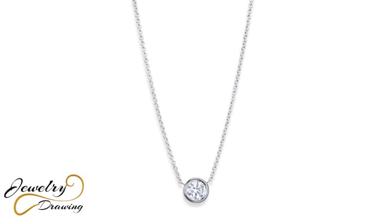 lightweight designer chain and hanging round shape decorative object shiny platinum jewellery