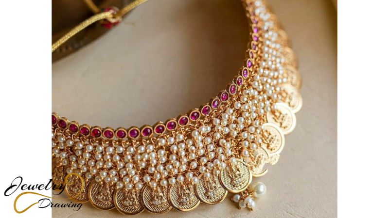 White and purple combination kasumala necklace