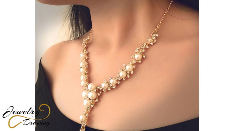 17. Triple material combination marvellous designer gold necklace