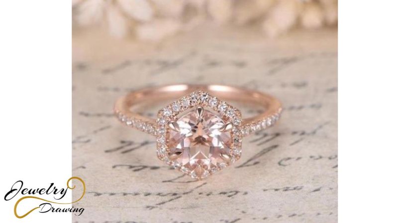 Gorgeous diamond and rose gold combination ring