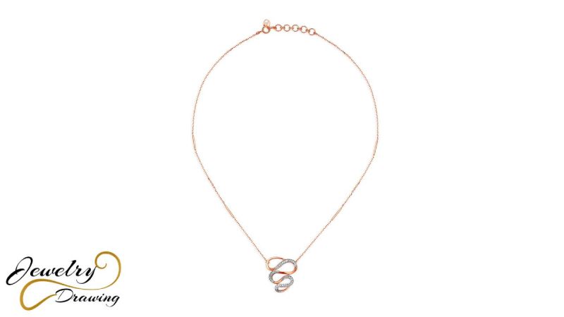 Moulded lines designer necklace