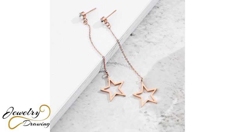 Star design earrings