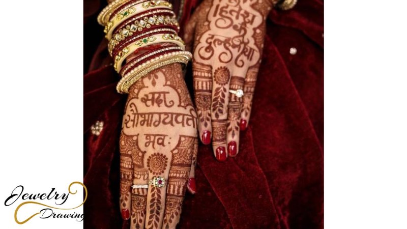 Floral hand mehndi with name design