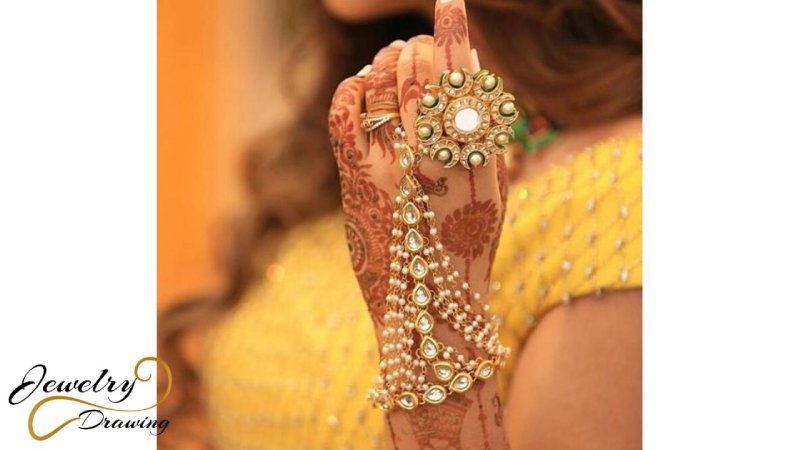 Floral ring and mehndi design combination