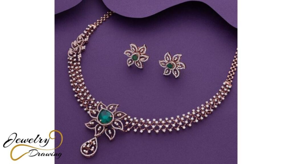 Star design with green diamond