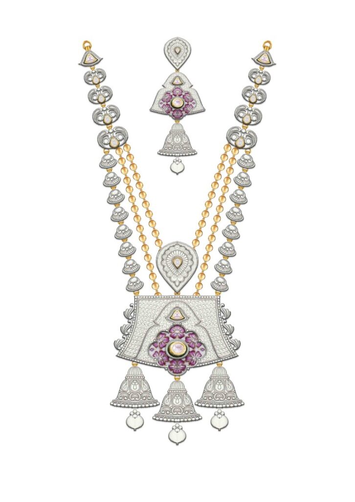 Purple circle necklace